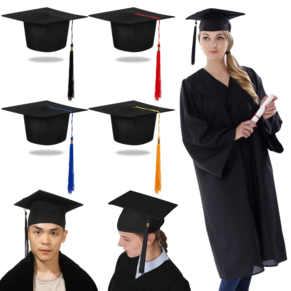 Unisex Adult Academic Graduation Mortarboard Hat With Tassel Congrats Grad 