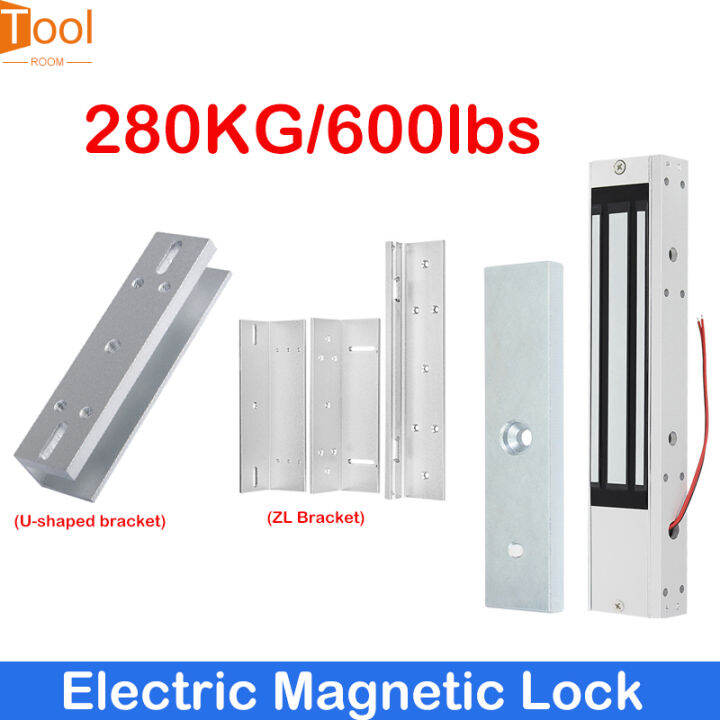 gembok-magnet-ไฟฟ้า600lbs-280กก-dc12v-ประตูเดียวไฟฟ้าควบคุมการเข้าถึง-gembok-magnet-กันน้ำมี-ไม่มีวงเล็บ-zl