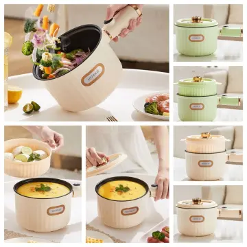 1.8L Electric Cooking Pot Multifunctional Non-stick Pan Household 1-2  People Hot Pot Single/Double Layer Electric Rice Cooker