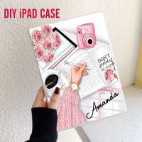 {RUBBIE Shell} Case Ipad DIY สำหรับ Air 4 iPad Pro 2020 10.5พร้อม10.2ที่ใส่ดินสอ8 7th 12.9 Pro 2018 Mini 4 5 6เคสแฟชั่นผู้หญิง