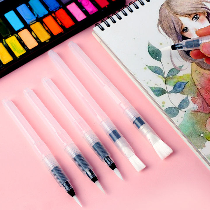 6pcs-adults-kids-pointed-tip-gouache-pens-oil-acrylics-ink-artist-refillable-nylon-detail-paint-tempera-watercolor-brushes
