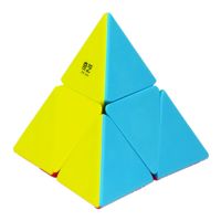 QiYi 2x2 Pyramid Magic Cube Stickerless Speed Puzzle Cube Educational Toys Professional Cubo Magico Birthday Christmas Gifts