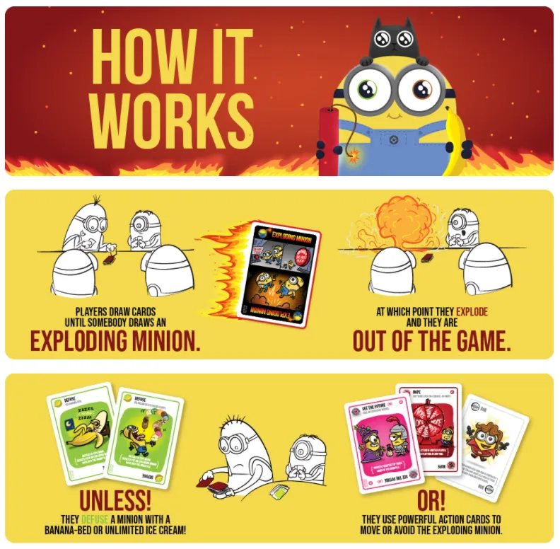 Exploding Minions Party Game by Exploding Kittens 