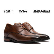 6CM  Giày Tăng Chiều Cao Nam T&TRA A200 Nâu bò