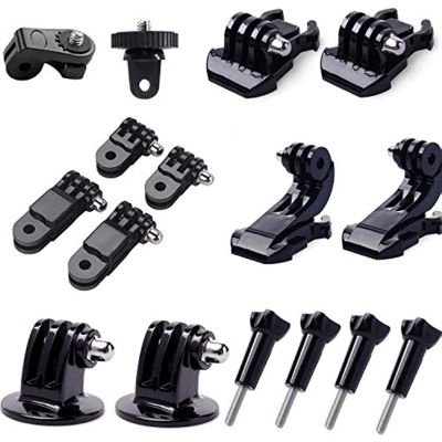 14-In-1 Action Camera Accessories Set For Gopro11 10 9 8 7 6 5 4 3 YI 4K, Base Mount+J-Hook Buckle+Tripod Adapter+Thumb Screw