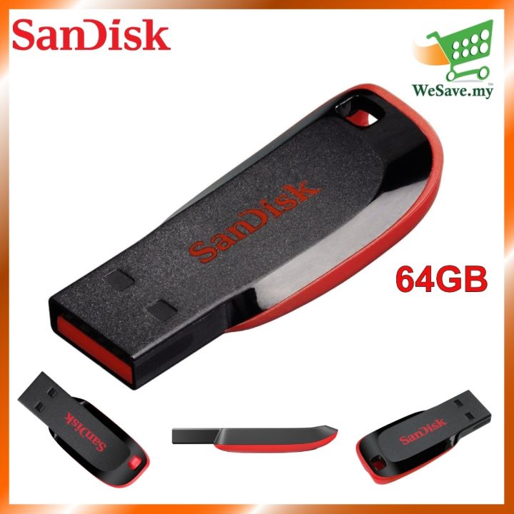 SanDisk 64GB Cruzer Blade 64G USB 2.0 Flash Pen Drive SDCZ50-064G Retail  SDCZ50