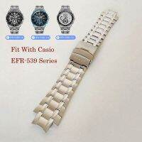 สายนาฬิกาสำหรับผู้ชายสแตนเลสสำหรับ Casio EFR-539รุ่น EDIFICE,สายรัดข้อมือแนวแฟชั่นลำลองสำหรับธุรกิจใหม่