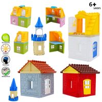 【CW】 Large Particles Building Blocks Roof Wall Door Window Accessories House Assemble Set Compatible With Brand Bricks Toy For Kids