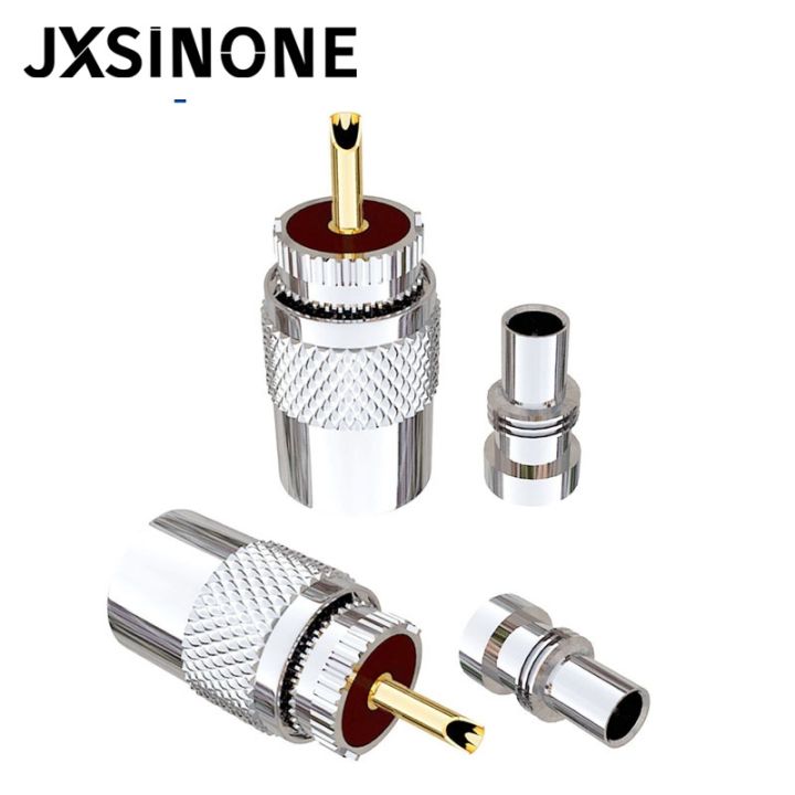 jxsinone-10pcs-uhf-male-pl259-plug-solder-adapter-with-reducer-for-rg8-rg213-lmr400-coaxial-cable-ham-radio-antenna-connector
