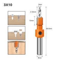 1ชิ้น8มิลลิเมตรก้านไฮสปีดงานไม้ Countersink เราเตอร์บิตสกรูดูด Remon รื้อถอนสำหรับไม้มิลลิ่งตัด