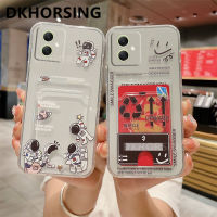 DKHORSING เคสโทรศัพท์โปร่งใสใหม่สำหรับ Samsung Galaxy A05 / A05S ลายน่ารักกระเป๋าใส่บัตรปลอกอ่อน Samsung A05s 2023ฝาครอบป้องกันเลนส์กล้องนักบินอวกาศ SAMSUNGA05