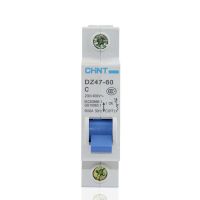 Chnt Mcb มินิเบรกเกอร์ในครัวเรือน C ประเภท Dz47-60 1ขั้วโลก2amp 230โวลต์