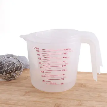 6Pcs/set Clear Plastic Graduated Measuring Cup for Baking Beaker Liquid  Measure JugCup Container