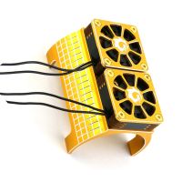 Metal Dual Cooling Fan 4985 1717 Motor Heat Sink for 1/5 Traxxas X-Maxx 6S 8S Arrma KRATON RC Car Upgrades Parts