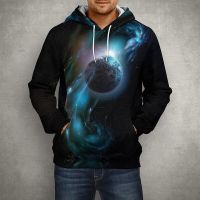 Spring Autumn Fashion Space Universe Starry sky Galaxy Milky Way Earth 3D Print Hoodies Men Women Children Casual Cool Tops