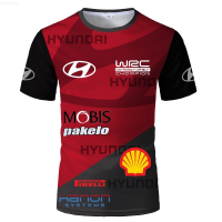 Mens (สต็อกเพียงพอ) Summer T-shirt Short Sleeve 3D Printing Red Racing Car Logo Pattern O-neck Oversized T-shirtคุณภาพสูง size:S-5XL