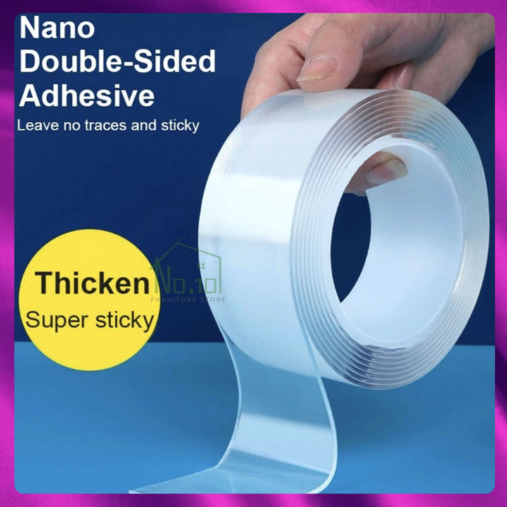 Nano Tape Double Sided Tape Transparent NoTrace Reusable Waterproof ...