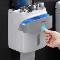 Waterproof Toilet Paper Holder Stand Wall Mount Phone Tray Tissue Box Roll Paper Bathroom Storage Rack Hand Towel Dispenser