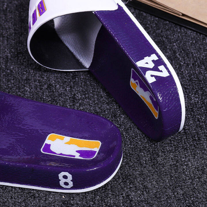 บาสเก็ตบอลใหม่รอบ Lakers Commemorative Edition นักเรียนเทรนด์รองเท้าแตะ ...