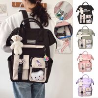 Large Capacity Kawaii Schoolbag Waterproof Candy Colors Backpacks Fancy High School Bags For Teenage Girl Cute Travel Rucksack