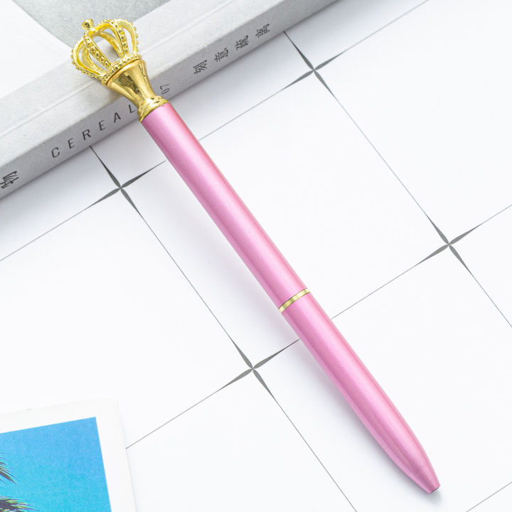 in-stock-มงกุฎปากกาลูกลื่น-ปากกาของขวัญโลหะสร้างสรรค์ปากกาโฆษณาที่กำหนดเองสามารถพิมพ์ได้-logo