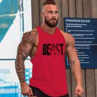 （Ready Stock)? Mens Waistcoat Trendy Loose Casual Beast Bodybuilding Training Fitness Sports Vest For Men ZV