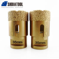 SHDIATOOL 2Pcs 35Mm M14สูญญากาศ zed Diamond Core Bit Professional เจาะหินเซรามิคกระเบื้อง Hole Saw เพชรเจาะ Bit