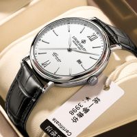 New spot watch calendar luminous waterproof watch mens leather strap quartz watch —D0517