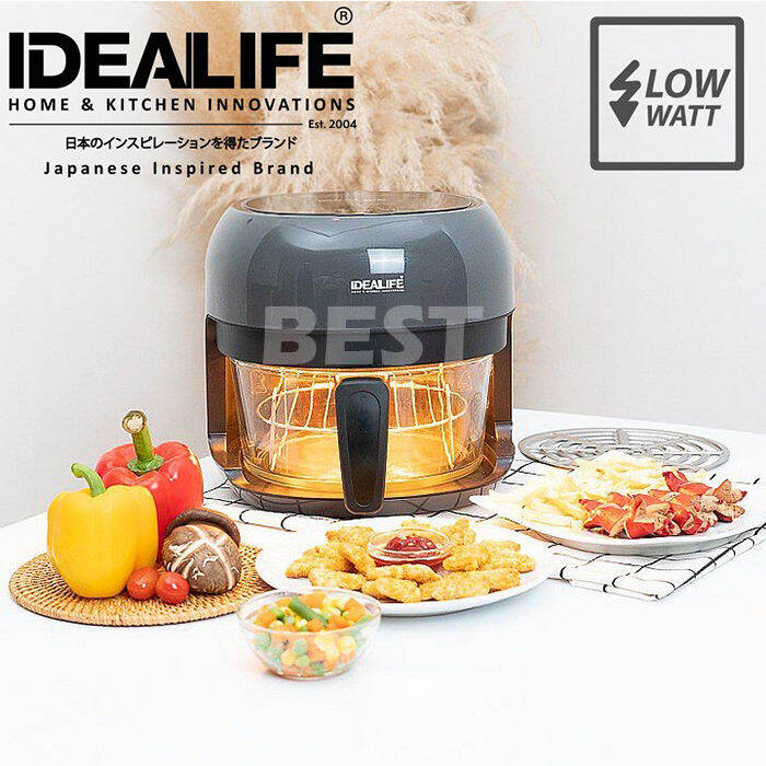 Air Fryer Idealife IL 200 B Transparan Low Watt Airfryer IL200 B Kaca ...