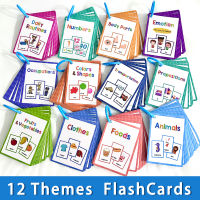 12ธีมชุดเด็ก Montessori คำศัพท์ภาษาอังกฤษการเรียนรู้ Flashcards อุปกรณ์ห้องเรียนอนุบาลของเล่นเพื่อการศึกษาสื่อการสอน