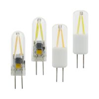 2Pcs Mini G4 LED Light Bulb 1W COB Filament Glass Lamp AC/DC 12V Spotlight Chandelier Replace 10W Halogen Lamps Warm/Cold White