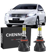 สำหรับ Honda City TMO (ปี2009-2013) (ไฟหน้า)-หลอดไฟหน้า LED 6000K 12V-32V Bright White จำนวน2