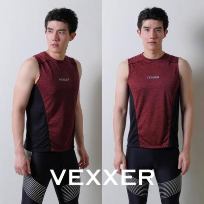 Vexxer TopDye Running Tanktop Z01 - สีแดง เสื้อกีฬา แขนสั้น เสื้อยืด เสื้อวิ่ง ออกกำลังกาย