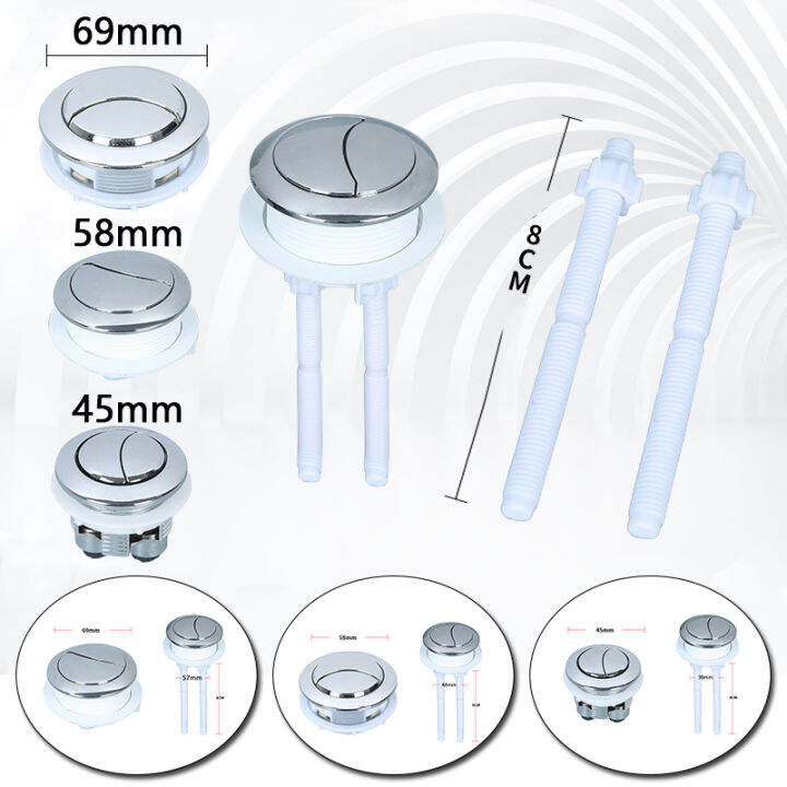 Universal Dual Flush Toilet Water Tank Button Round Shape Toilet Push