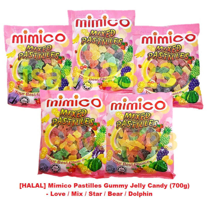 350G / 700G MIMICO PASTILLES GUMMY CANDY SOFT SWEETS FRUIT FLAVOR MIXED