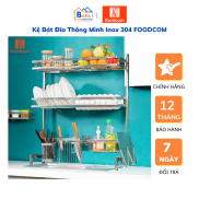 Kệ Bát Đĩa Inox Thông Minh 1 tầng, 2 tầng FoodCom - Kệ Inox 304