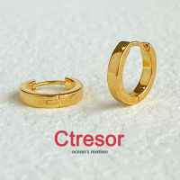 Ctresor Earrings ต่างหู ปิดทอง ต่างหูห่วง