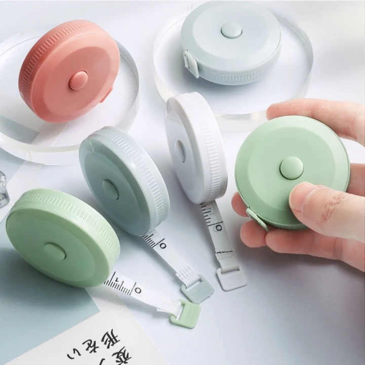 Measuring Tape Retractable, 60 Inch Soft Fabric Tape Measure for Body, Push  Button Sewing Measurement Tape for Cloth Waist 