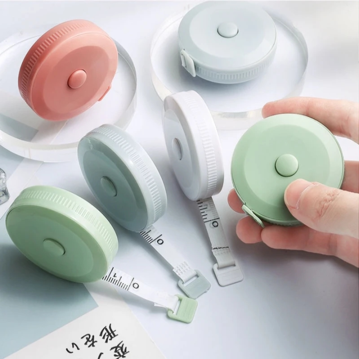 Measuring Tape Retractable, 60 Inch Soft Fabric Tape Measure for Body, Push  Button Sewing Measurement Tape for Cloth Waist