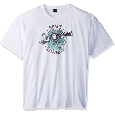 เสื้อยืดผ้าฝ้ายเรื่องของของเล่นเสื้อยืดถักฤดูร้อน Mens Toy Story Buzz Lightyear Soar Space Ranger Graphic T-Shirt Toy S
