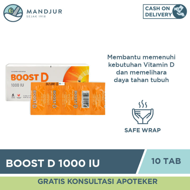 Boost D 1000 IU 10 Tablet Vitamin D 1000 IU Jaga Imunitas Tubuh