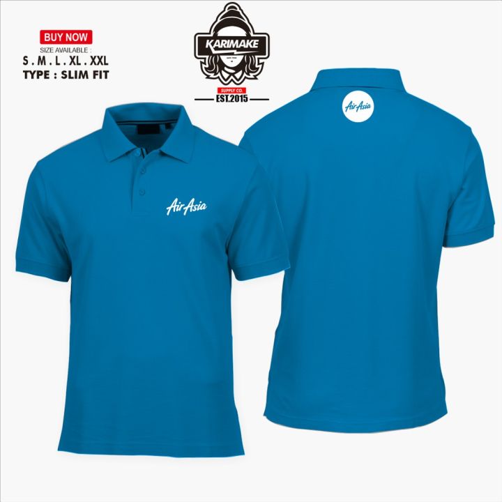 เสื้อโปโล-แขนสั้น-พิมพ์ลายโลโก้-karimake-asia-air-สําหรับผู้ชาย