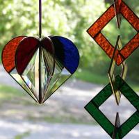 Love Heart Ornaments Multi-Faceted Rainbow Waterproof Wall Decoration Pendants Crafts For A Gift