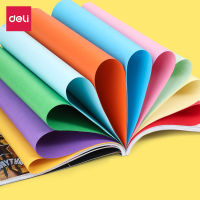 Deli  แพ็ค 100 แผ่น กระดาษสี กระดาษโปสเตอร์สี กระดาษสีถ่ายเอกสาร พาสเทล   สีเข้ม ขนาด A4 หนา 80 แกรม กระดาษสีอเนกประสงค์ กระดาษทำปกเอกสาร