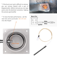 Replacement Parts Hot Rod Igniter Kit Compatible with Pit Boss and Camp Chef Wood Pellet Grills, with 2 Pcs Fuses