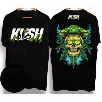 【New】【ข้อเสนอจำกัดเวลา】KUSH Fashion Casual Wear Mens Cotton Printed T-shirt Loose Retro Shirt