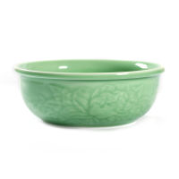 Chinese Cereal Soup Bowl Porcelain Rice Bowl for Salad Noodles Tableware Engraved Peony Ceramic Microwave and Dishwasher Safe