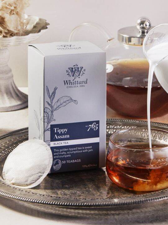 British Whittard Assam Black Tea 50 Round Tea Bags Imported British