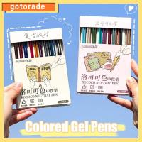 GOTORADE หมึกสีหมึก ปากกาเจลสี การอบแห้งอย่างรวดเร็ว เครื่องมือสำหรับเขียน ปากกาที่เป็นกลาง คุณภาพสูงมาก 0.5มม. ปากกามาร์กเกอร์ โรงเรียนในโรงเรียน