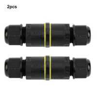 2Pcs Outdoor IP68 Waterproof Junction Box Cable Connector 3 Pin Electrical Wire Connector Terminal Block Sealed Retardant Plug